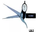 LB-2 針盤式內測卡規(guī) 測量范圍:10-90MM,最小讀數:0.1MM.測量喉深:180MM,測頭高度:2MM